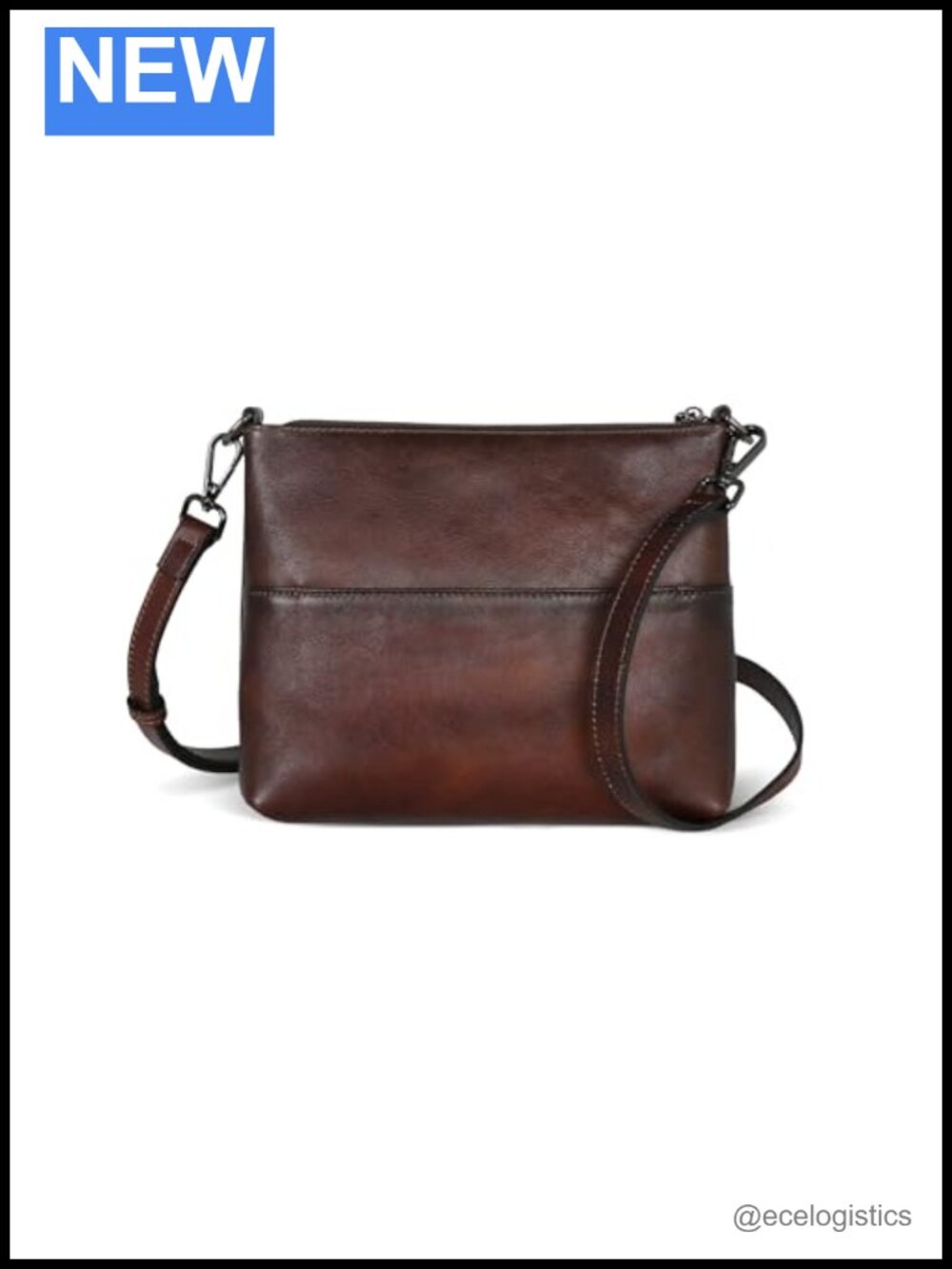 Leather Crossbody Bag for Women Shoulder Handbag Multi-Pocket Purse
